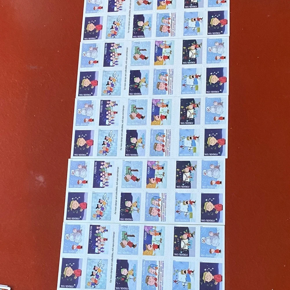 Charlie Brown Christmas Postage Stamps 5 books